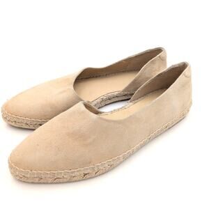 Vince Tita Espadrille Flats Ballet Women's Almond Toe Beige Size US8.5 EU39
